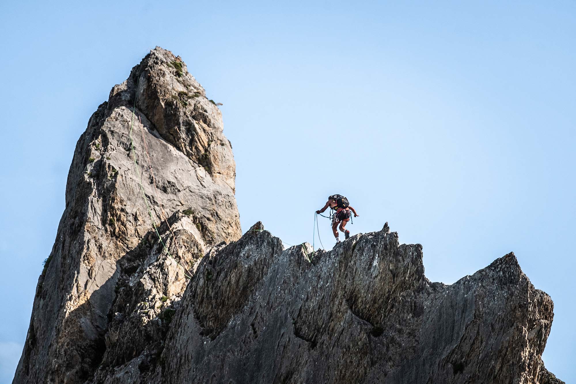 Climb up Pène Sarrière in Gourette - &copy; Adrien Basse-Cathalinat - Pays de Béarn