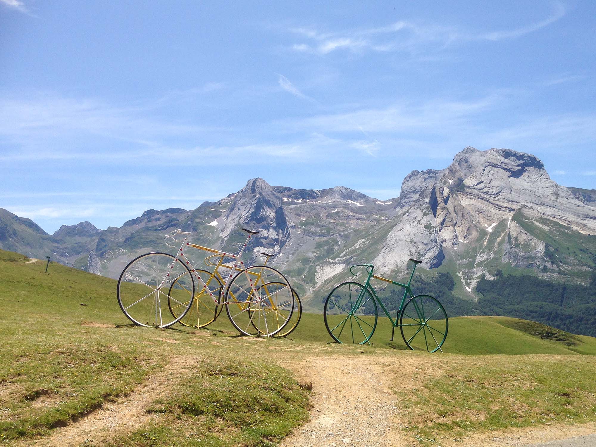 Large bicycles at the Col d'Aubisque  - &copy; OTVO