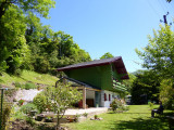 Gourbin Chambre d'hôtes Green Bike Pyrénées chalet vu du jardin