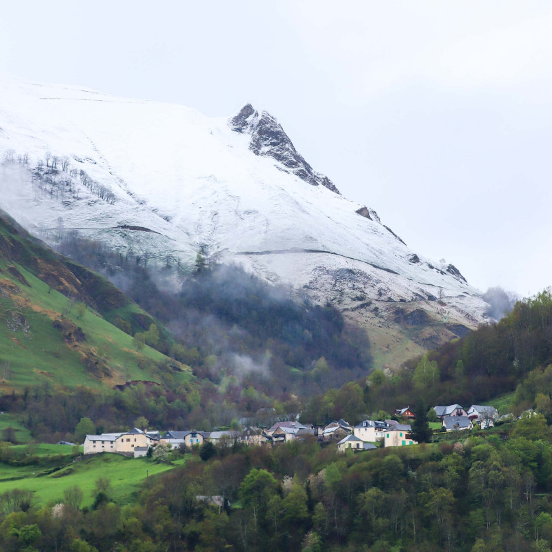 The hamlet of Bagès in winter 