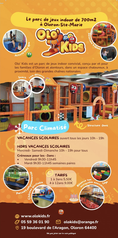 Affiche du parc Olo'Kids Oloron