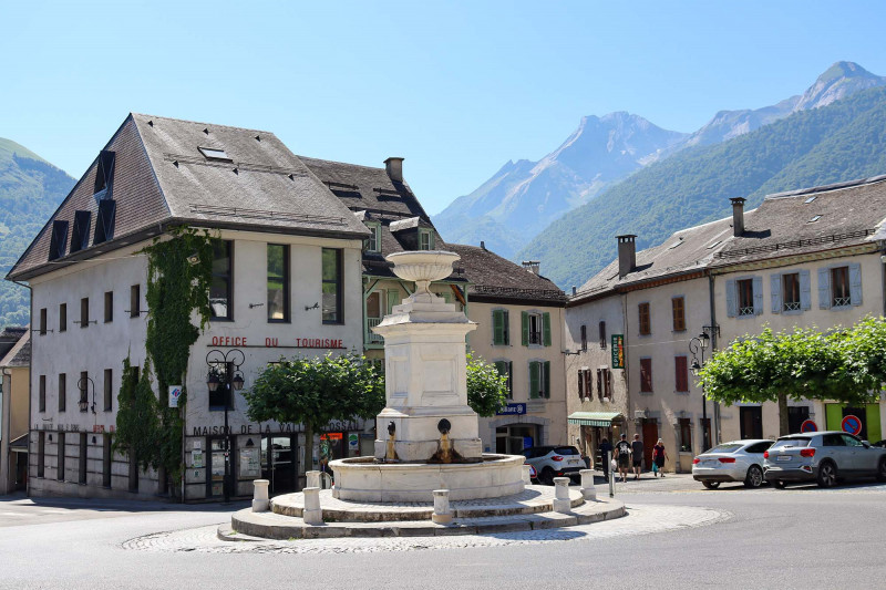Laruns Square and Fountain 