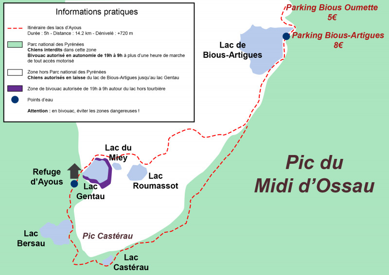 Plan de bivouac et rando - Ayous