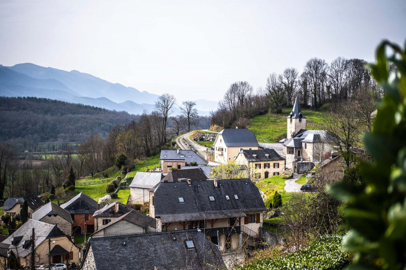 View of the village of Bescat