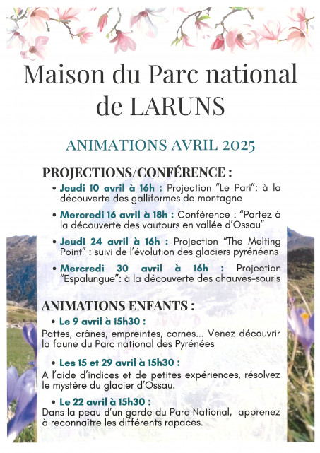 Animations - Maison du Parc APR25