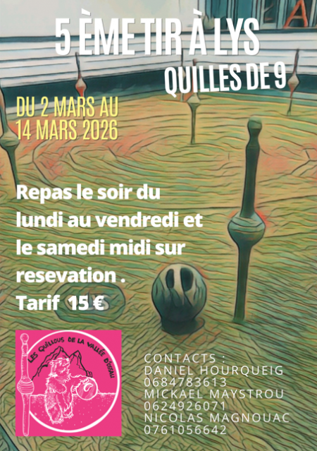 5ème tir quilles de 9 à Lys
