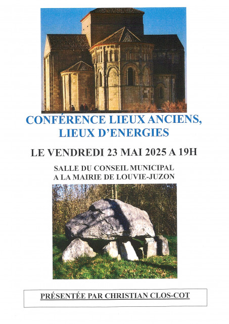 Conférence Lieu anciens lieux d'énergie