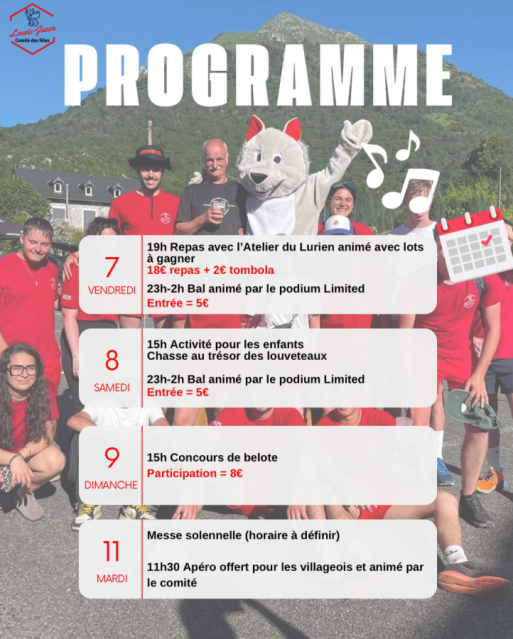 Programme des fêtes