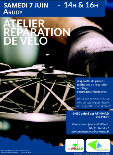 Réparation vélo 7 juin