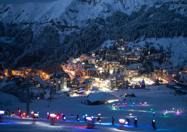 gourette descente aux flambeaux