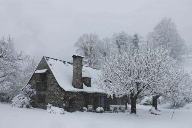 photo maison extérieur neige