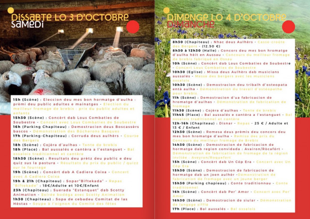programme fin samedi & dim