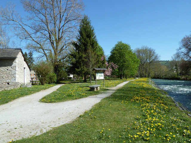 Sentier en bordure du gave d'Ossau