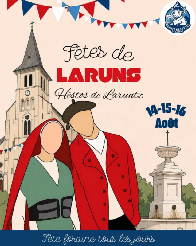 Affiche fetes de Laruns - © Comité des fêtes Affiche fetes de Laruns