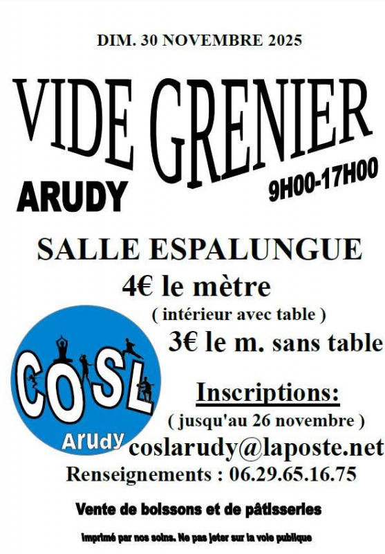 Affiche vide grenier - COSL