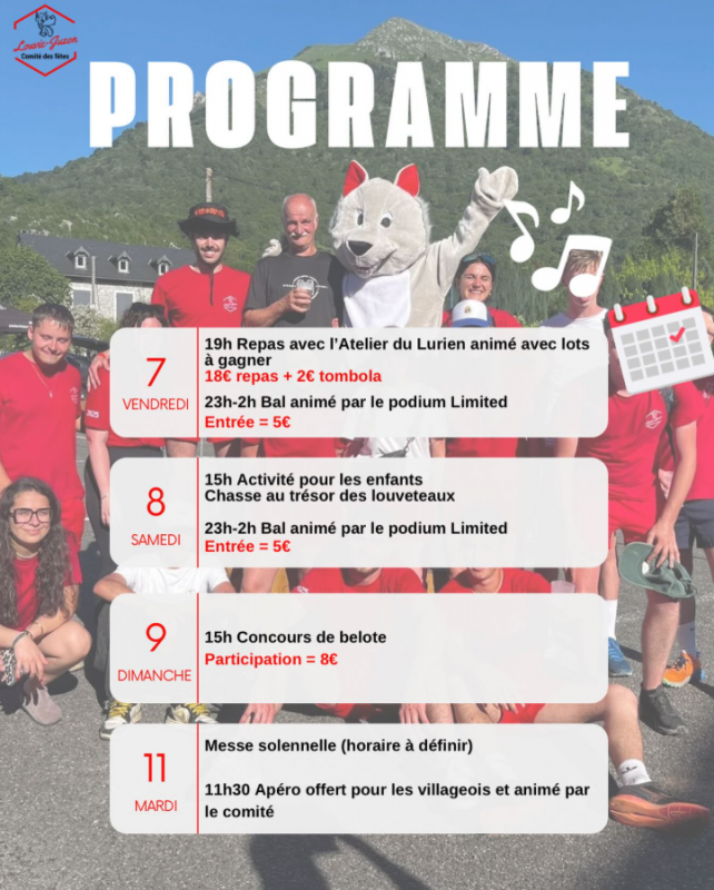 Programme des fêtes