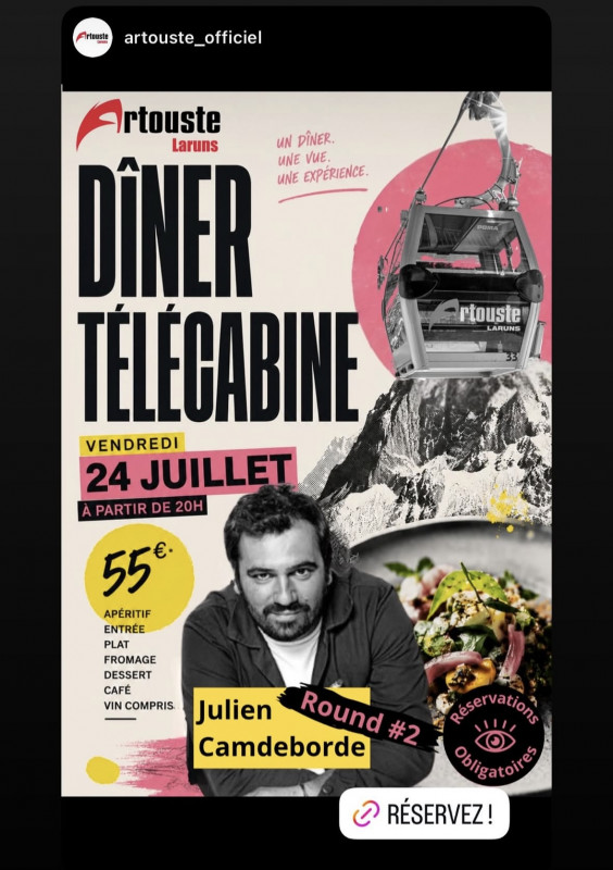 REPAS TELECABINE 21-07-26 CAMDEBORDE Julien - © regie d'Artouste REPAS TELECABINE 21-07-26 CAMDEBORDE Julien