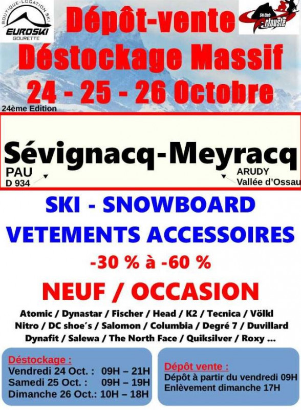 Dépôt Vente - Déstockage Massif - Ski Snowboard Vêtements Accessoires